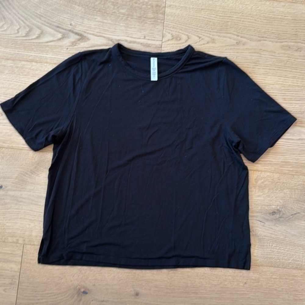 Athleta Nighttime Bliss Sleep Tee Women’s Medium Black Soft Lounge Shirt